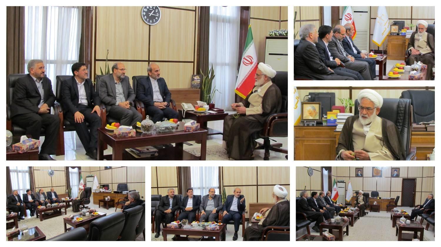 حجت الاسلام منتظری، رئیس دیوان عالی کشور در دیدار با پیمان جبلی رئیس سازمان صداوسیما
