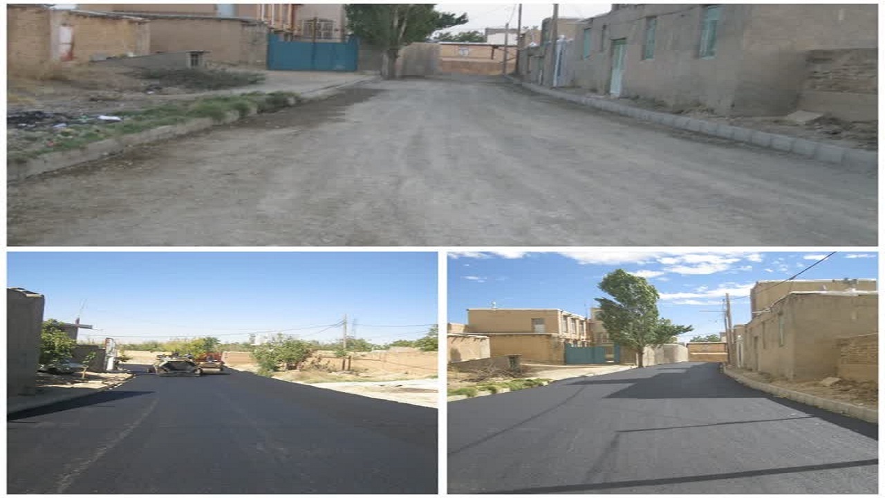 پایان فاز دوم بهسازی معابر روستای واشان ملایر