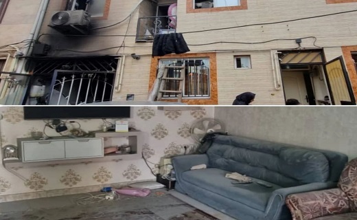 آتش سوزی پارکینگ خانه&zwnj;ای در رشت یک مصدوم بر جای داشت