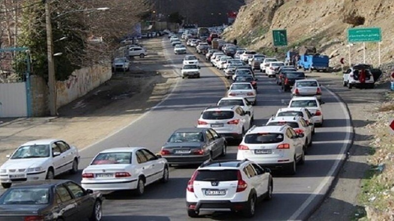 ترافیک سنگین در آزادراه تهران- شمال