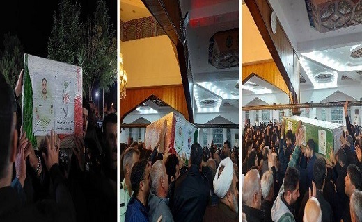 وداع با شهدای گیلانی مدافع امنیت حمله تروریستی تفتان