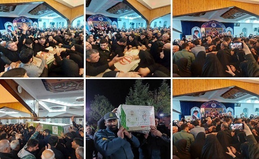 وداع با شهدای گیلانی مدافع امنیت حمله تروریستی تفتان