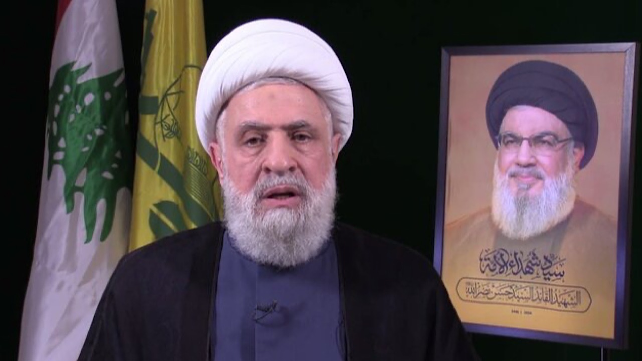 شیخ نعیم قاسم: به اجرای طرح نظامی سید حسن نصرالله ادامه می‌دهیم