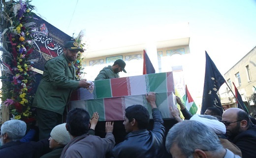 پیکر سه شهید گمنام در قم تشییع شد