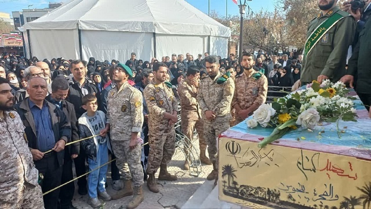 پیکر شهید گمنام در قزوین آرام گرفت+ فیلم