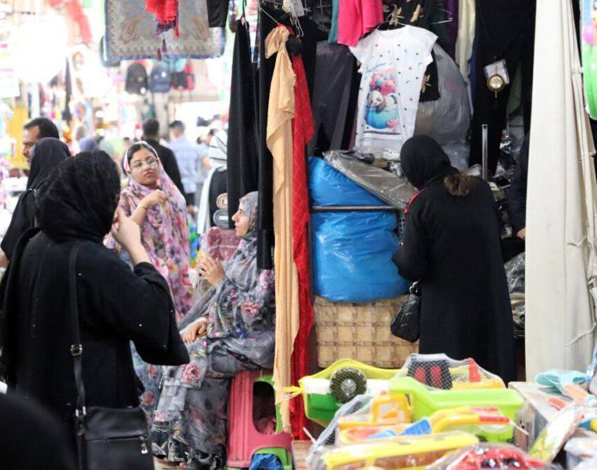 نمای زیبایی از بازار قدیمی شهر لارستان