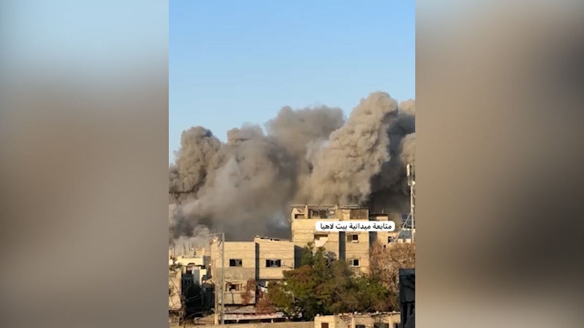 لحظه منفجر کردن تعداد زیادی از منازل فلسطینی‌ها در اردوگاه جنین