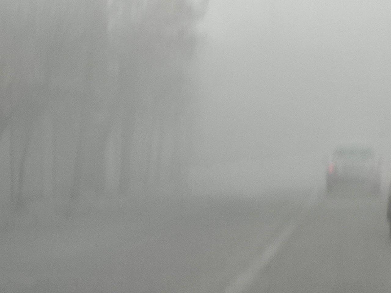 کاهش دید رانندگان با هوای مه آلود