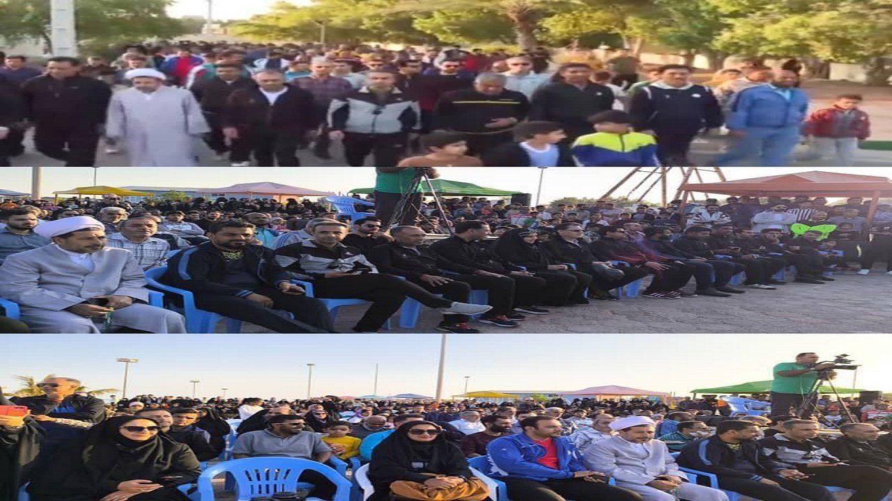 برگزاری همایش بزرگ پیاده‌روی خانوادگی در جزیره بوموسی 