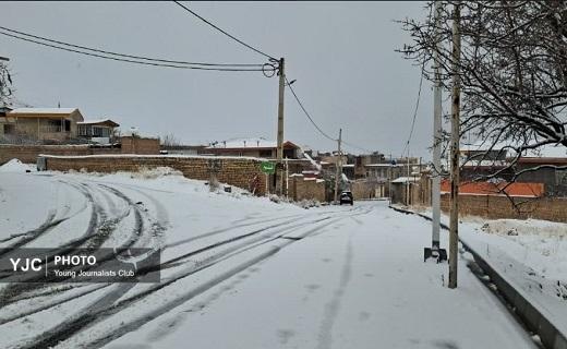 طبیعت برفی روستای کرمجگان قم