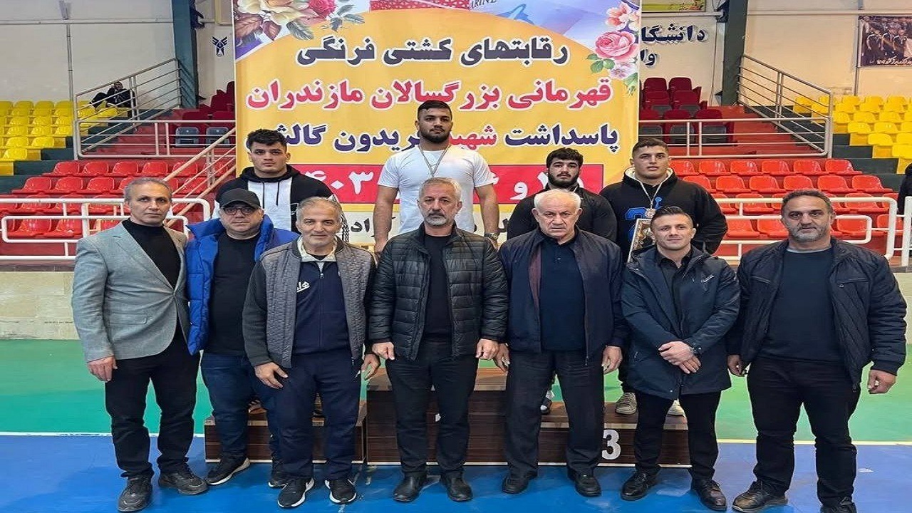 معرفی نفرات برتر ۵ وزن نخست پیکار‌های کشتی فرنگی بزرگسالان مازندران + فیلم 