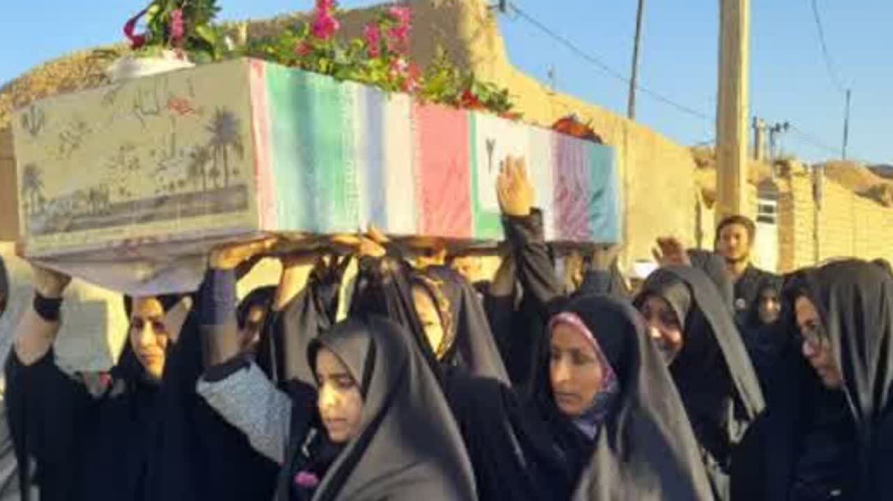 مراسم تشییع شهید در دهستان ده محمد