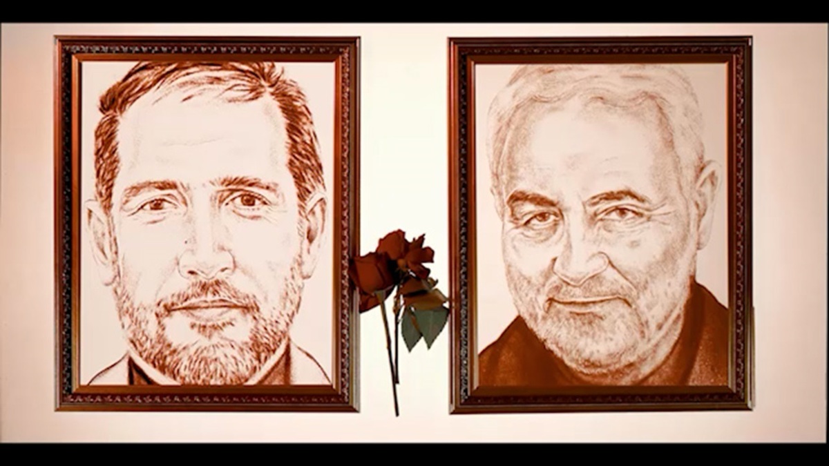 نقاشی شنی شهید مصطفی بدرالدین + فیلم