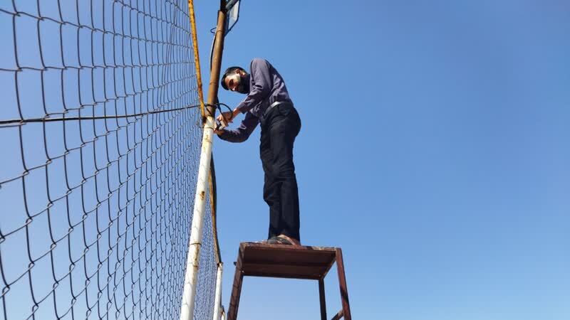 نصب روشنایی در روستا