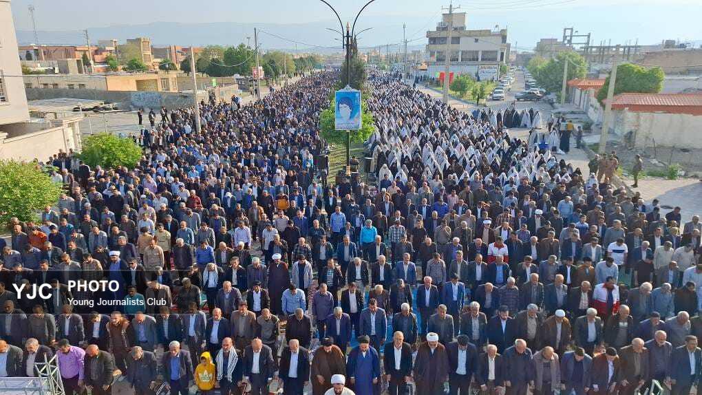 اقامه نماز باشکوه عید سعید فطر دهدشت + فیلم