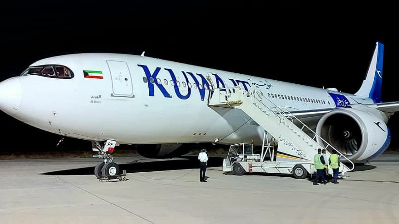 فرود هواپیمای کویتی در فرودگاه بین المللی زاهدان