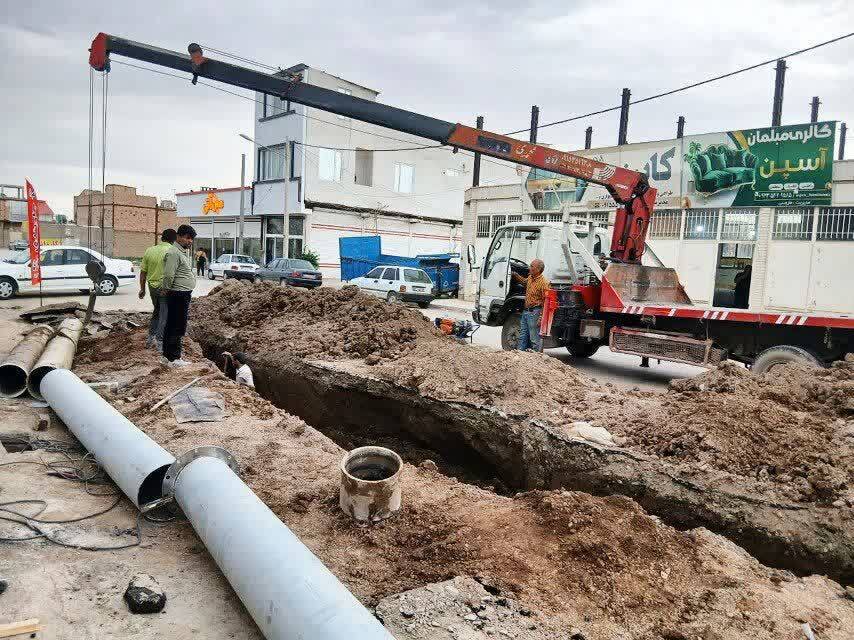 رفع اتفاق خط توزیع ٣۰۰ جی آر پی شرق شهر نیشابور