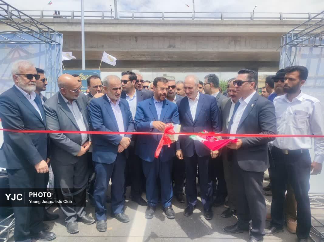 بزرگترین تقاطع چندسطحی ملی در جنوب شیراز زیر بار ترافیک رفت