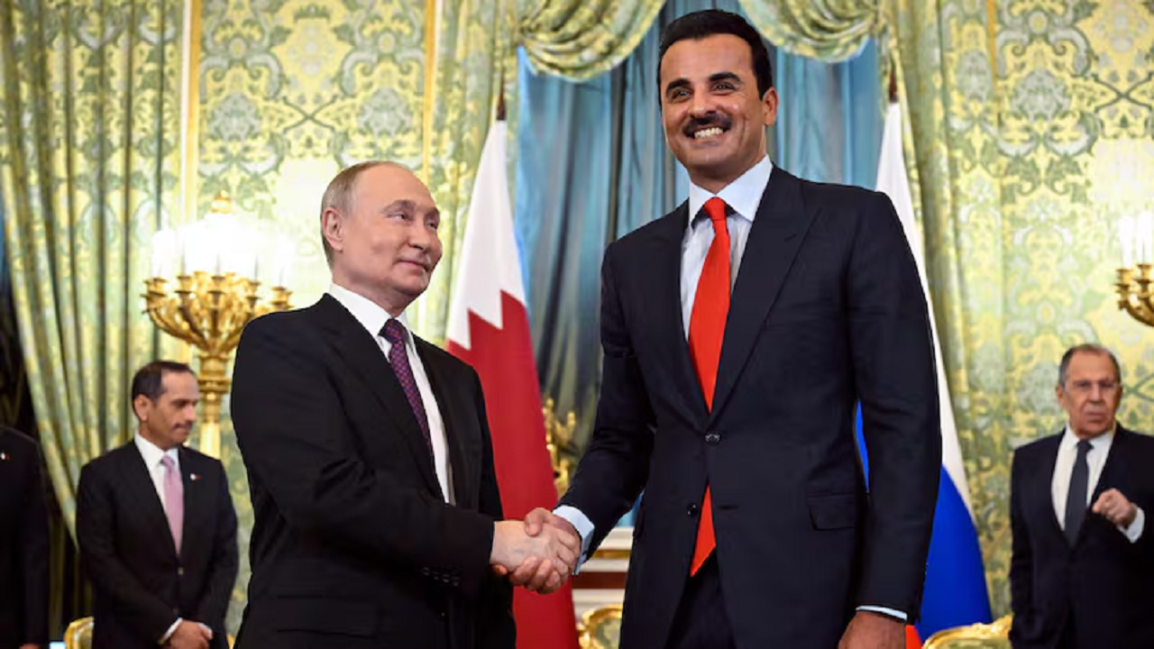 گفتگوی امیرقطر و پوتین درباره اوکراین، انرژی و غزه