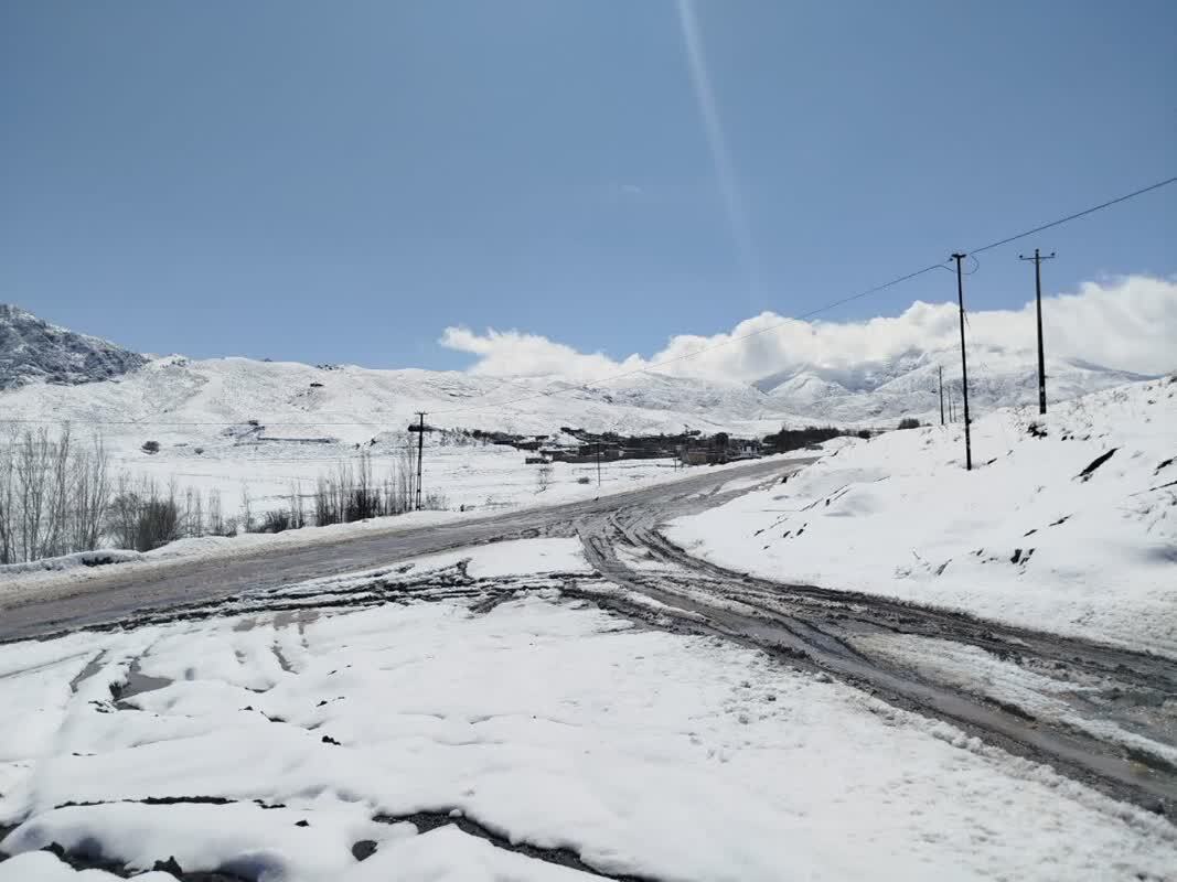بارش برف برخی از روستا&zwnj;های شهرستان فریمان را سفیدپوش کرد