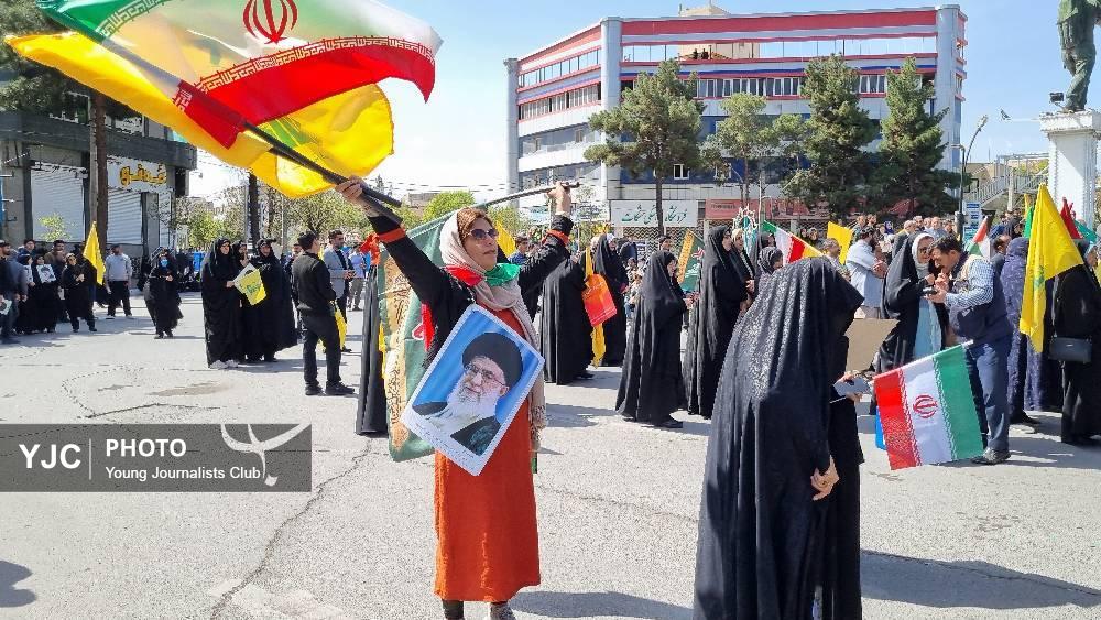 طنین فریاد آزادی قدس در دیار سردار جبهه مقاومت