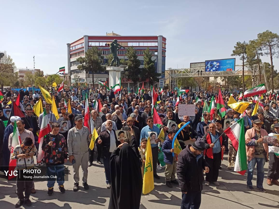 طنین فریاد آزادی قدس در دیار سردار جبهه مقاومت