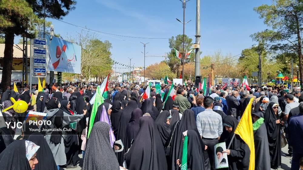 طنین فریاد آزادی قدس در دیار سردار جبهه مقاومت