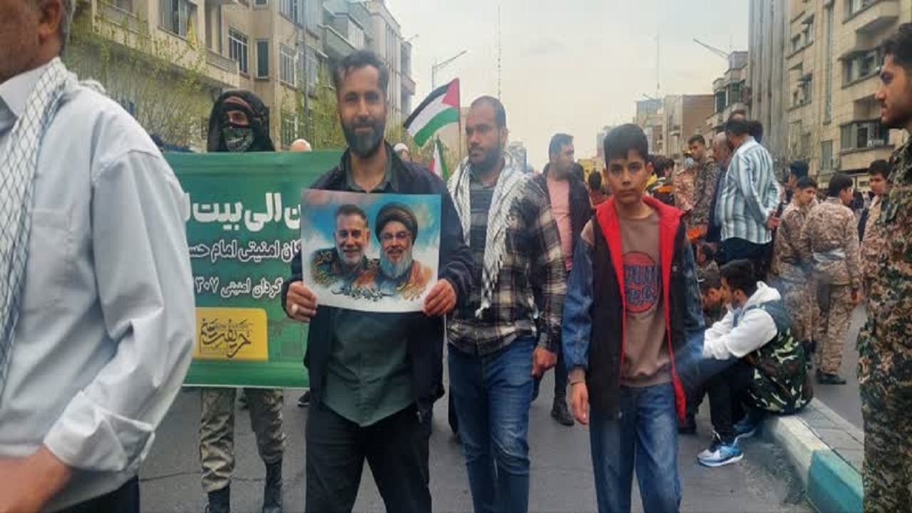 گزارش تصویری از آغاز مراسم راهپیمایی روز قدس در تهران