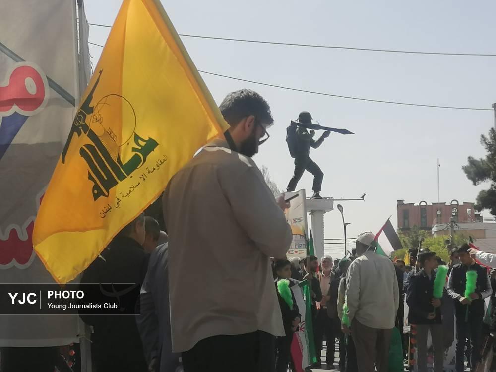 طنین فریاد آزادی قدس در دیار سردار جبهه مقاومت + تصاویر