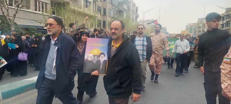 گزارش تصویری از آغاز مراسم راهپیمایی روز قدس در تهران