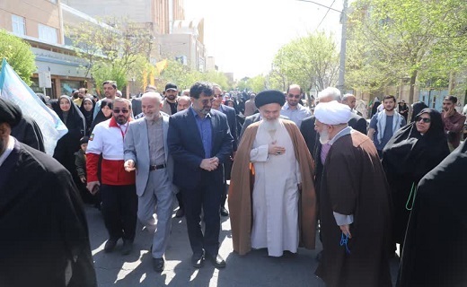 حضور شخصیت های مهم کشوری و استانی در راهپیمایی روز قدس+تصاویر