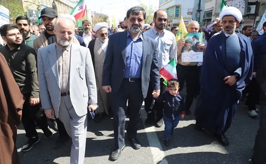 حضور شخصیت های مهم کشوری و استانی در راهپیمایی روز قدس+تصاویر