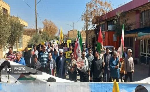 حماسه&zwnj;ای دیگر از مردم روزه دار شهرستان&zwnj;های استان یزد در راهپیمایی روز قدس+عکس