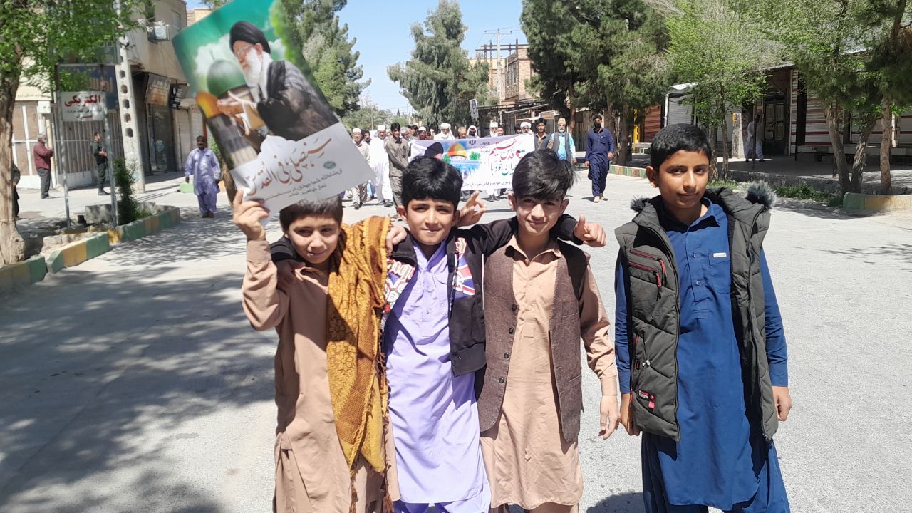 راهپیمایی روز قدس در سیستان و بلوچستان ؛ نمایشی از همبستگی شیعه و سنی برای فلسطین +فیلم و تصاویر