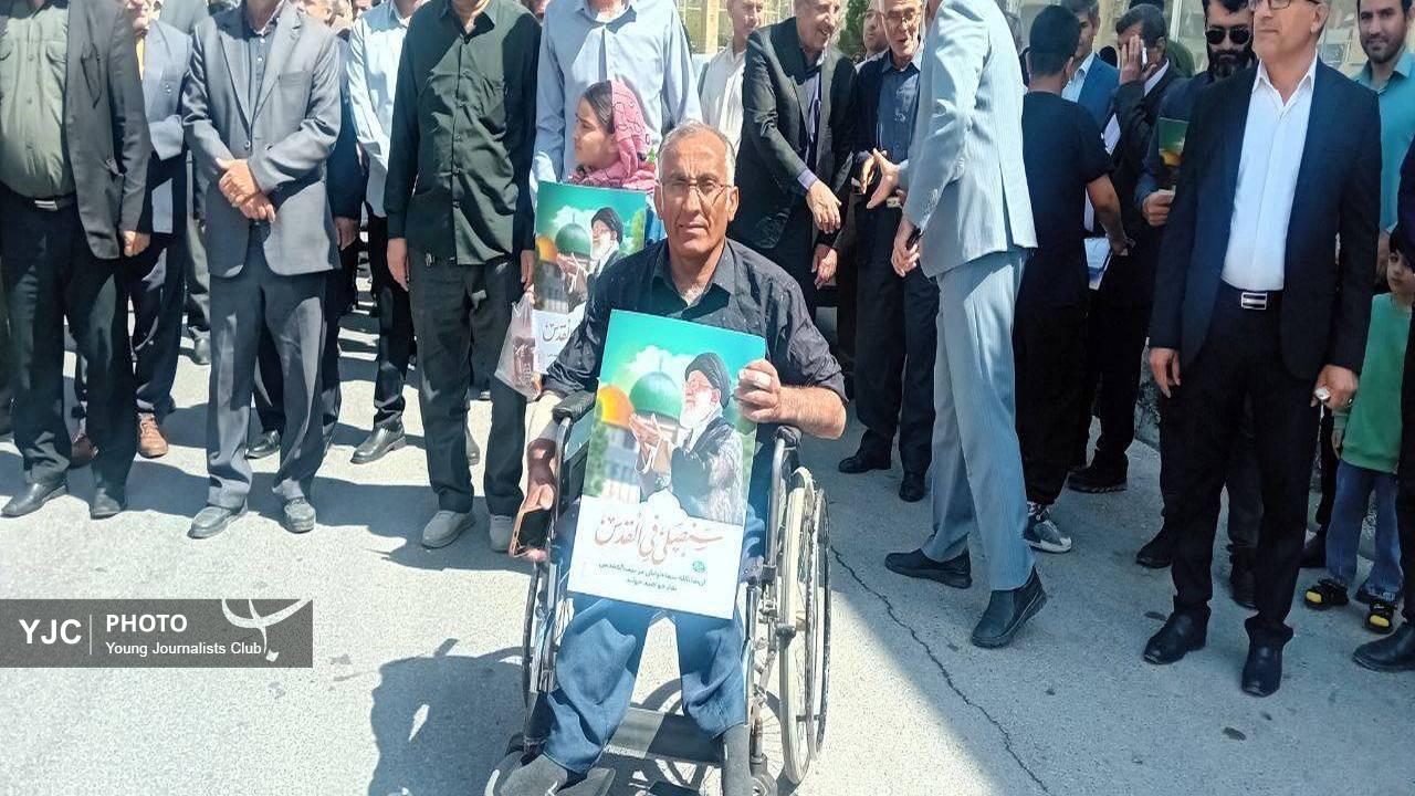 تصاویری از حضور گسترده مردم دره شهر در راهپیمایی روز جهانی قدس