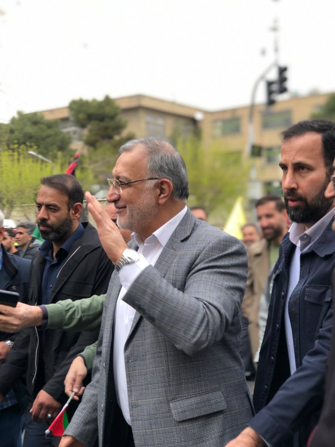 حضور شهردار تهران در راهپیمایی روز قدس