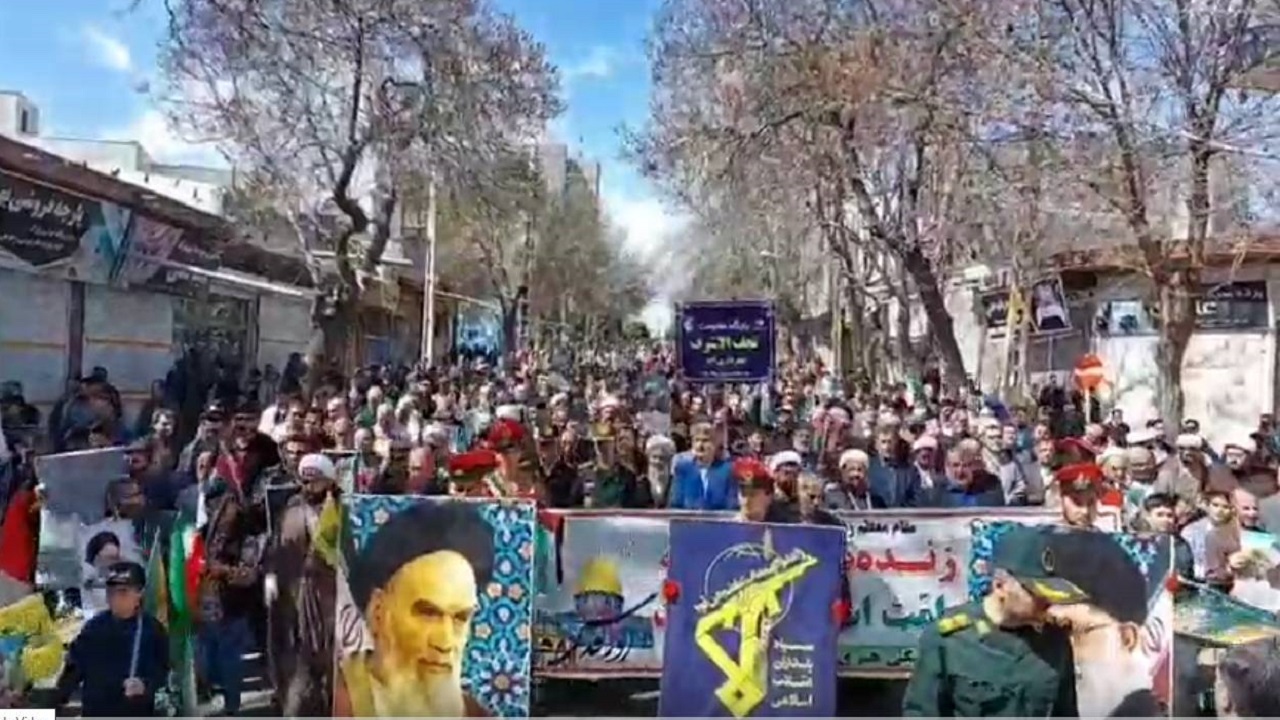 راهپیمایی اهری ها در روزجهانی قدس از لنز دوربین شهروندخبرنگار + فیلم