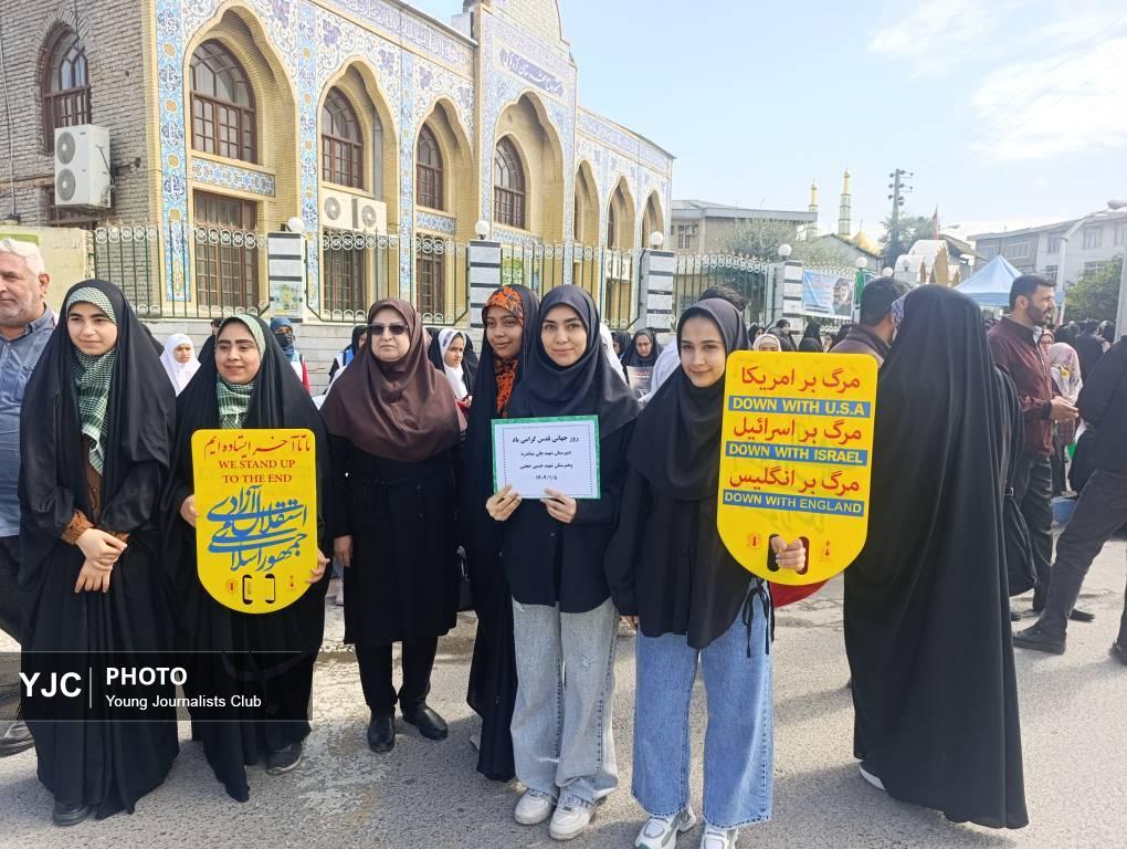 حضور جوانان و نوجوانان به ویژه دهه هشتادی و نودی&zwnj;ها در راهپیمایی روز قدس