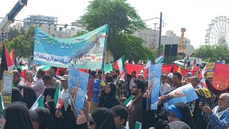 اجتماع عظیم مردم اهواز در مراسم راهپیمایی روز جهانی قدس