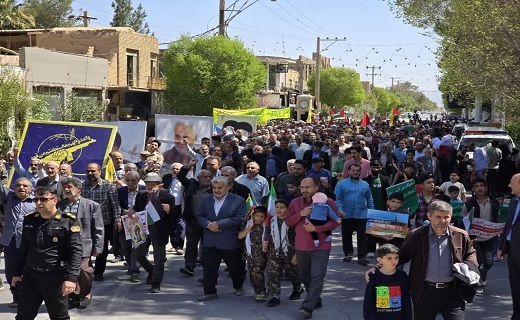 حماسه&zwnj;ای دیگر از مردم روزه دار شهرستان&zwnj;های استان یزد در راهپیمایی روز قدس+عکس و فیلم