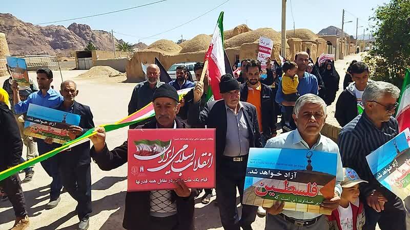 حماسه آفرینی اهالی روستای عشق آباد در روز قدس + فیلم