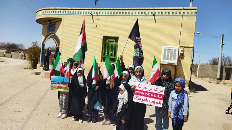 حماسه آفرینی اهالی روستای عشق آباد در روز قدس