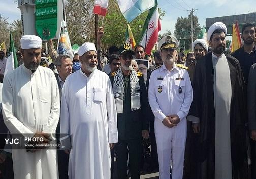 گزارش تصویری از راهپیمایی روز جهانی قدس در بندرعباس گزارش تصویری از راهپیمایی روز جهانی قدس در بندرعباس