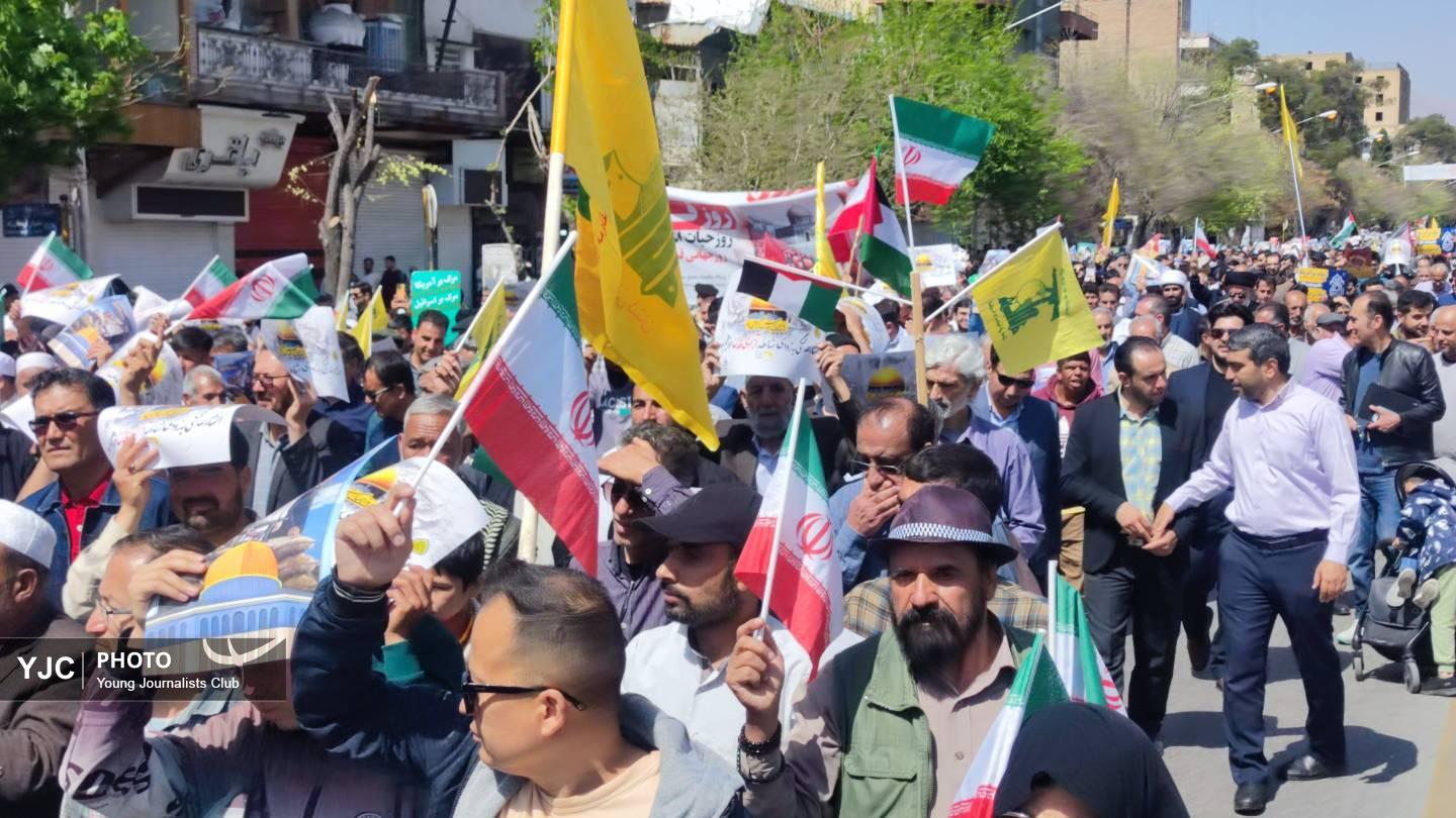 تجدید عهد فارسی‌ها در روز جهانی قدس + فیلم