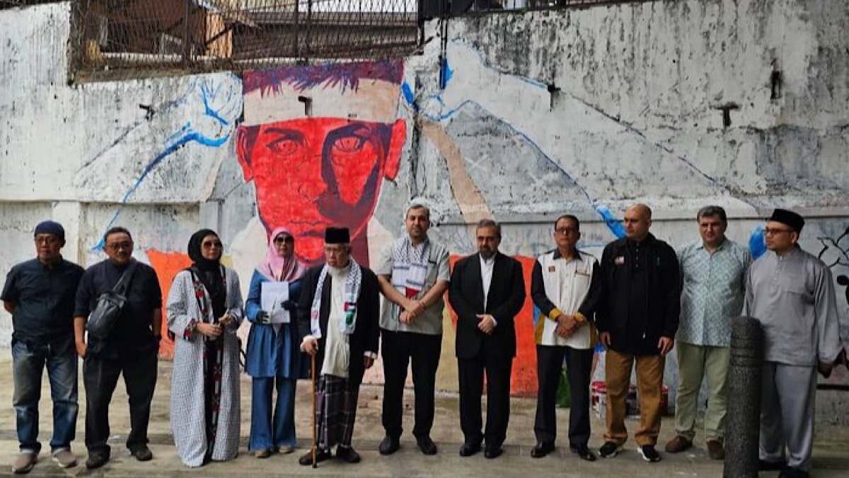 باشگاه خبرنگاران -رونمایی از نقاشی دیواری «فلسطین» در کوالالامپور همزمان با روز جهانی قدس