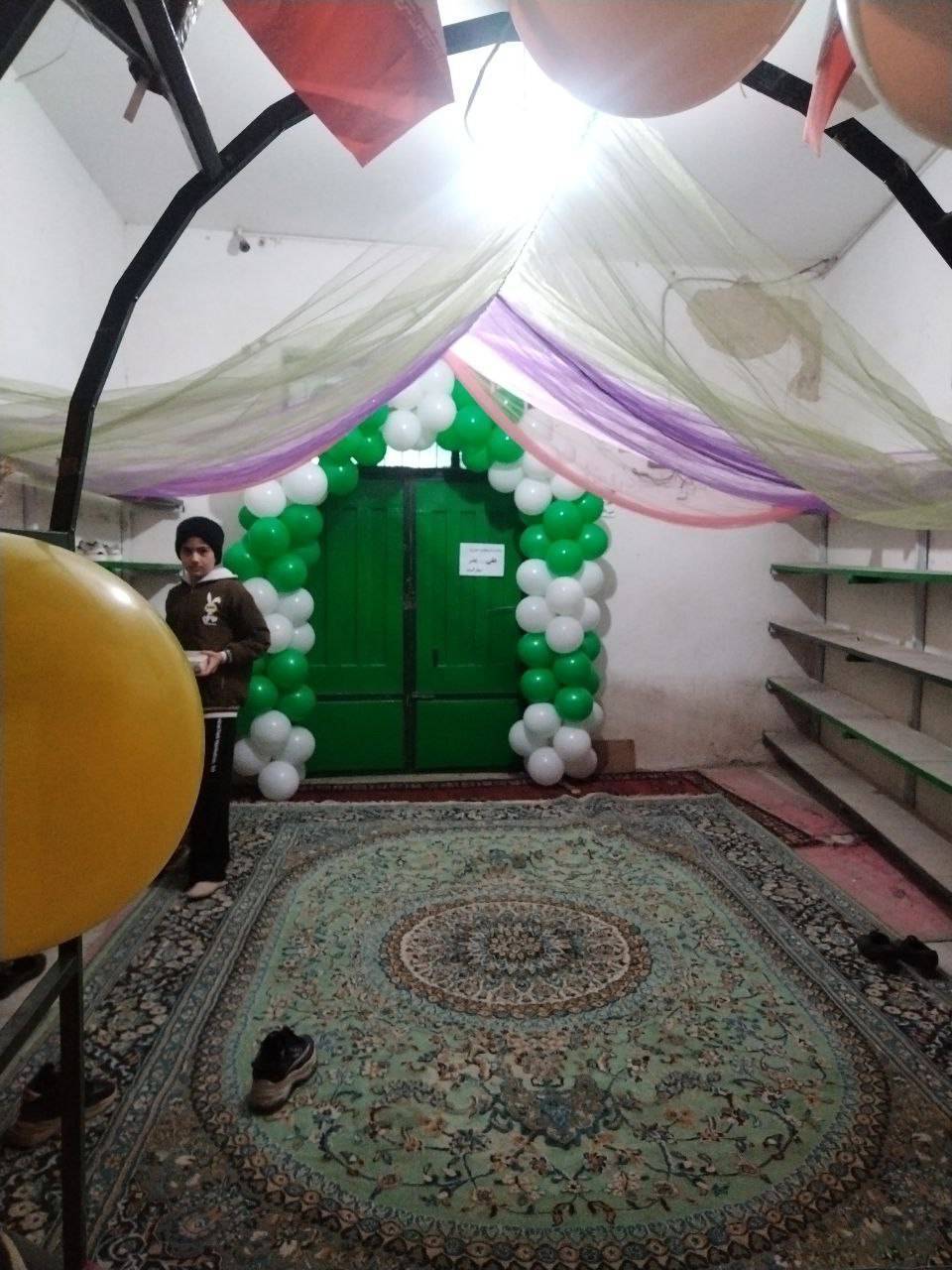 آئین اعتکاف دانش آموزی شهر انابد در سالروز ولادت امام علی (ع) + فیلم و عکس