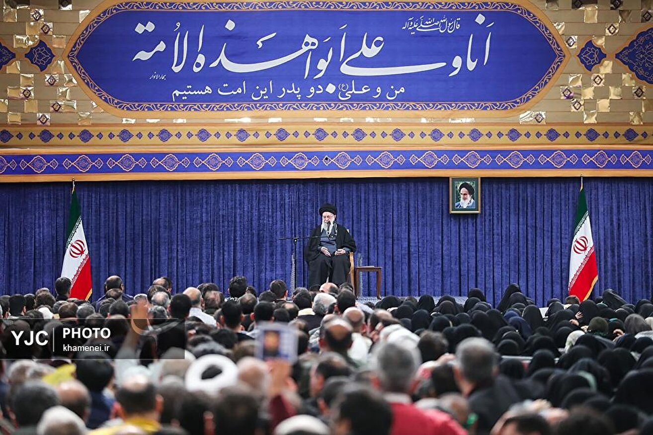 دیدار خانواده شهدای اقتدار با رهبر انقلاب در روز میلاد امیرالمومنین علیه‌السلام