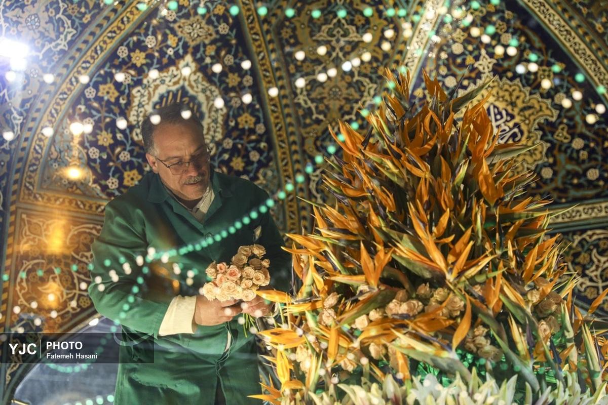 بارگاه مطهر امام رضا (ع) در روز میلاد امام حسن عسکری (ع)