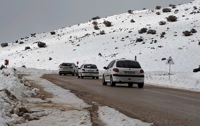 بارش برف و باران در شهرستان‌های فارس