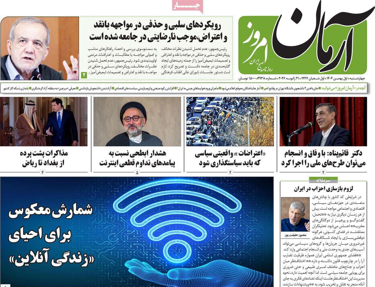 روزنامه آرمان امروز